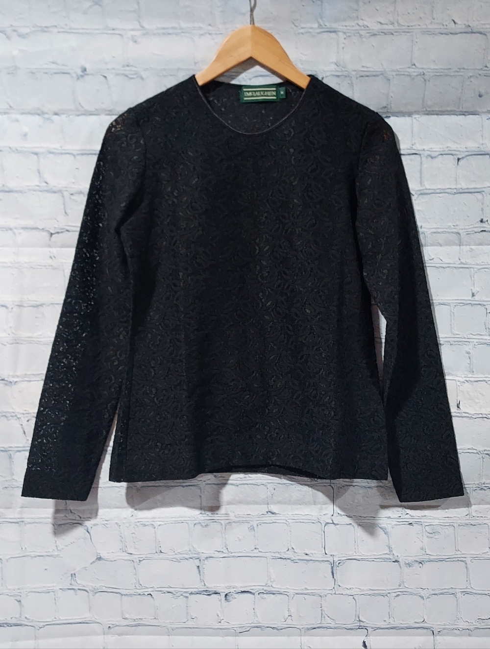 J. Mclaughlin Lace Black Top Size Medium Feminine Gothic Whimsigoth Old Money